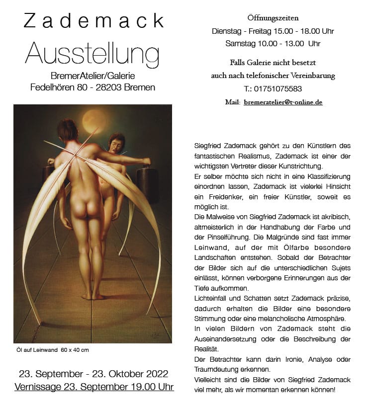 Arteclat - Siegfried Zademack exhibition Bremen